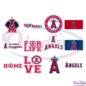 Los Angeles Angels MLB Baseball Bundle SVG Digital File