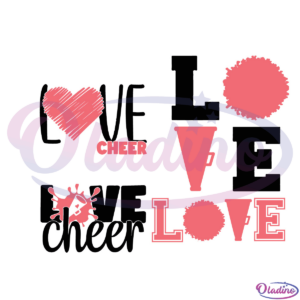 Love Cheer Bundle SVG Digital File