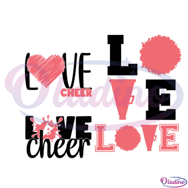 Love Cheer Bundle SVG Digital File, Sport Svg