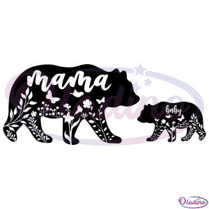 Mama And Baby Bear SVG Digital File