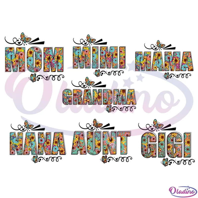 Mama Flower Bundle SVG Digital File