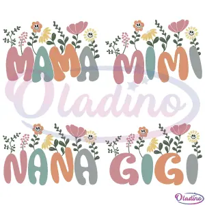 Mama Flowers Gardens SVG Digital File