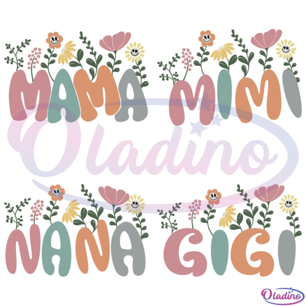 Mama Flowers Gardens SVG Digital File, Happy Mothers Day Svg