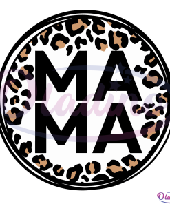 Leopard mama Logo Svg Digital, Circle mama svg