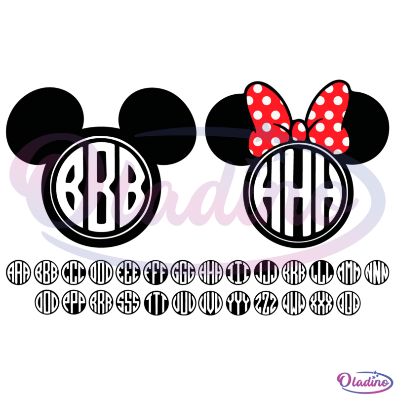 Mickey Minine Mouse SVG Digital File, Disney Svg