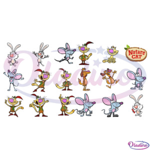 Nature Cat Printable Bundle SVG Digital File