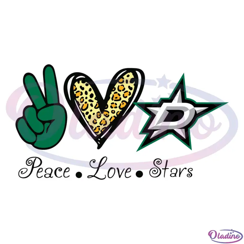 Peace Love Dallas Stars SVG Digital File