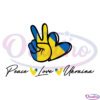 Peace Love Ukraine Flag Svg SVG130322013