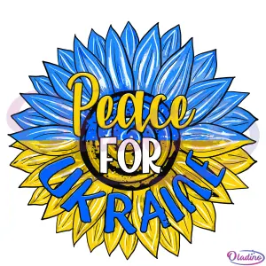 Sunflower Peace for Ukraine SVG Digital File