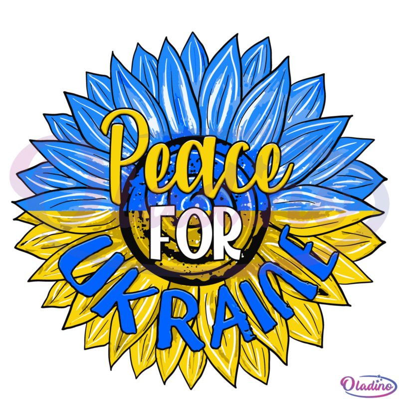 Sunflower Peace for Ukraine SVG Digital File, Sunflower Svg