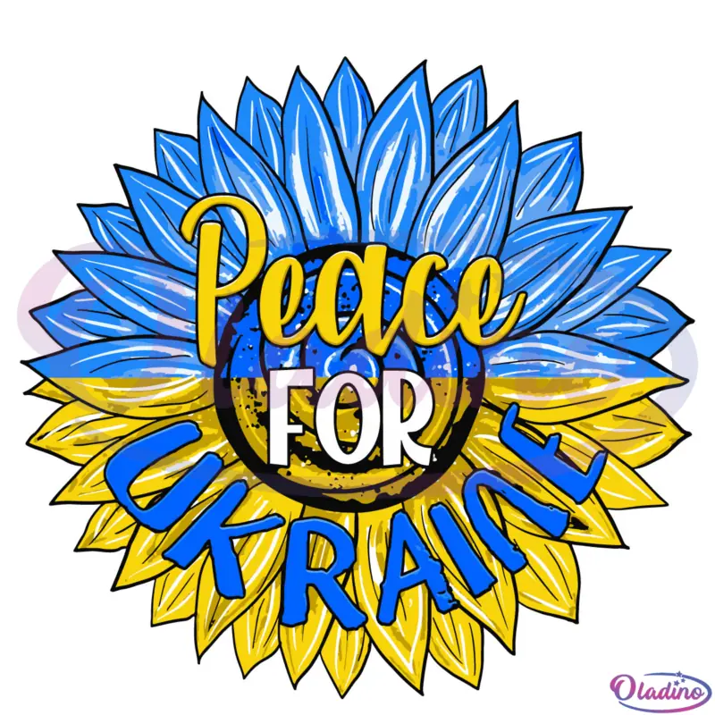 Sunflower Peace for Ukraine SVG Digital File