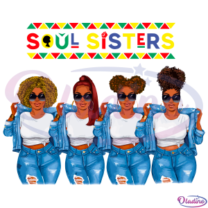 Personalized SVG Digital File, Soul Sisters Denim 4 Girls Svg