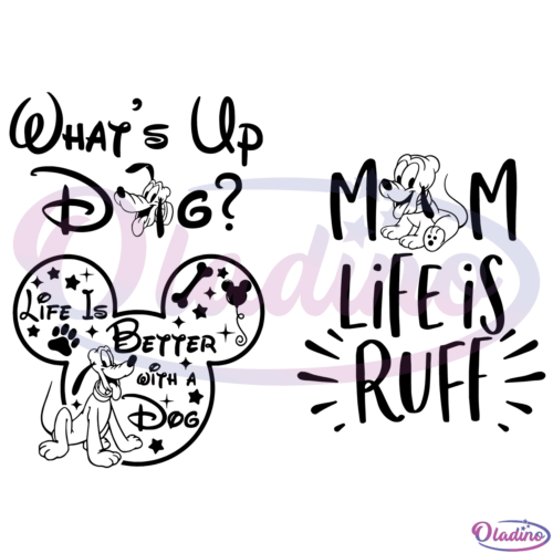 Pluto Whats Up Dog Disney SVG Digital File