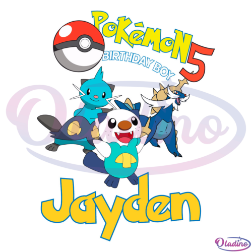 Pokemon 5th Birthday SVG Digital File