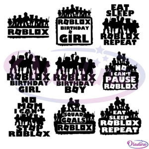 Roblox Logo Birthday Bundle SVG Silhouette