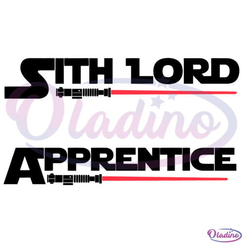 Sith Lord And Apprentice SVG Digital File DXF Star Wars Lightsaber Red