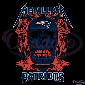 Skull Metallica New England Patriots SVG Digital File