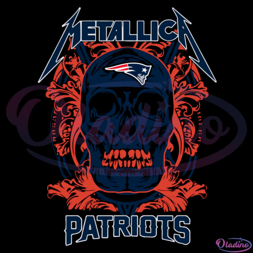 Skull Metallica New England Patriots SVG Digital File