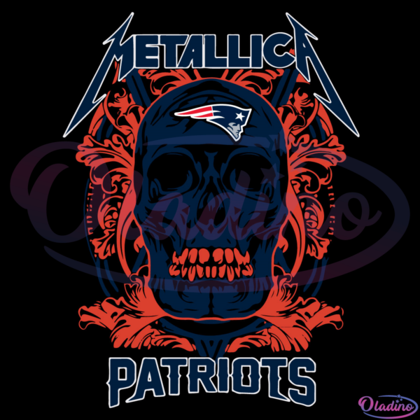 Skull Metallica New England Patriots SVG Digital File