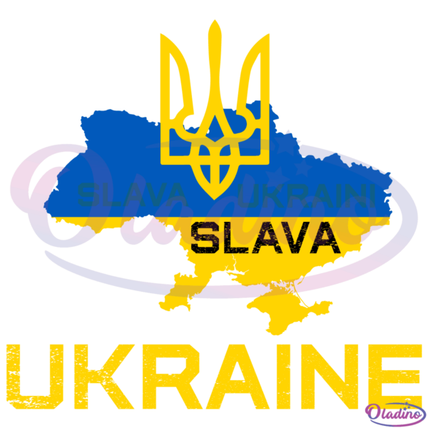 Slava Ukraini Brave Ukraine SVG Digital File, Ukraine Map Svg