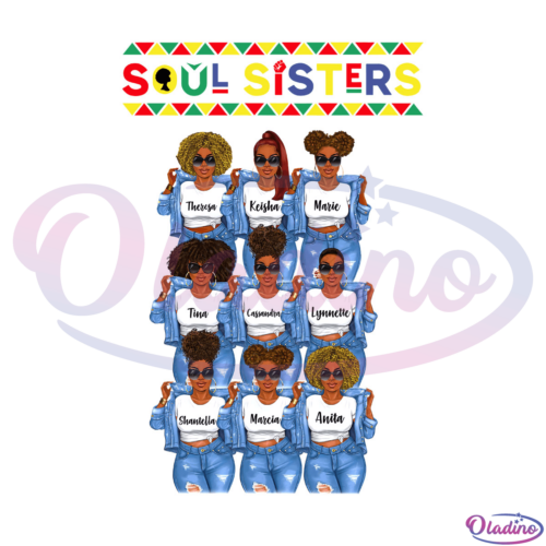 Soul Sisters Denim 9 Girls SVG Digital File