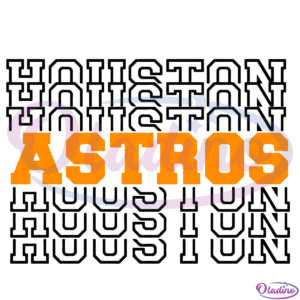 Stacked Houston Astros SVG Digital File