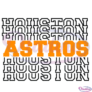 Stacked Houston Astros SVG Digital File