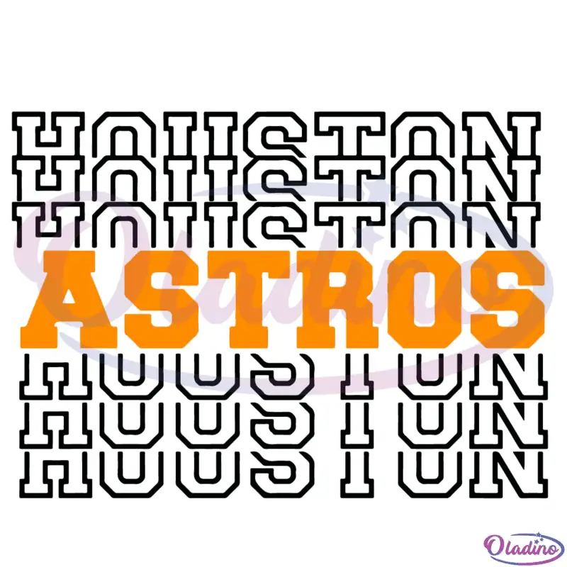 Stacked Houston Astros SVG Digital File