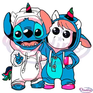 Stitch And Unicorn SVG Digital File