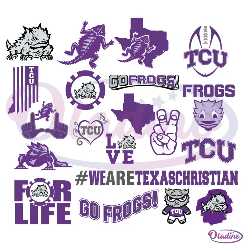 TCU Horned Frogs Sport Bundle SVG Digital File