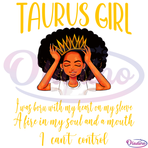 Taurus Black Girl Birthday SVG Digital File