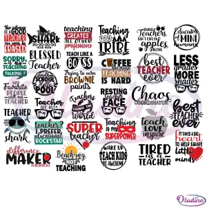 Teacher Best Sayings Bundle SVG Digital File