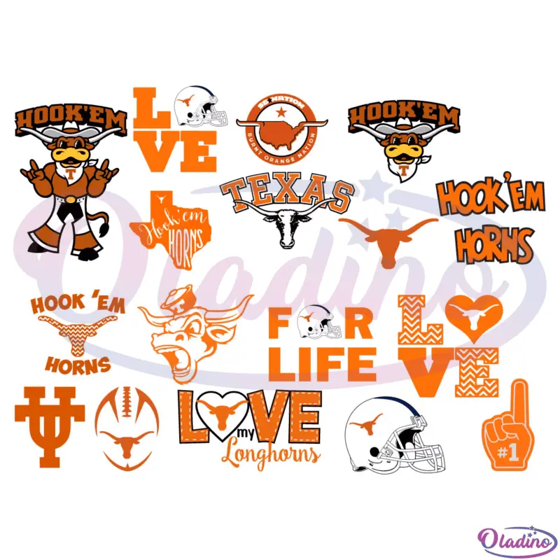 Texas Longhorns Designs Bundle SVG Digital File