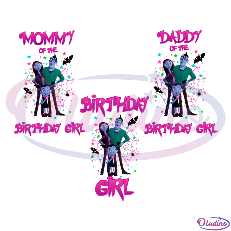 Vampirina Birthday Girl Sublimation Designs, Birthday Svg