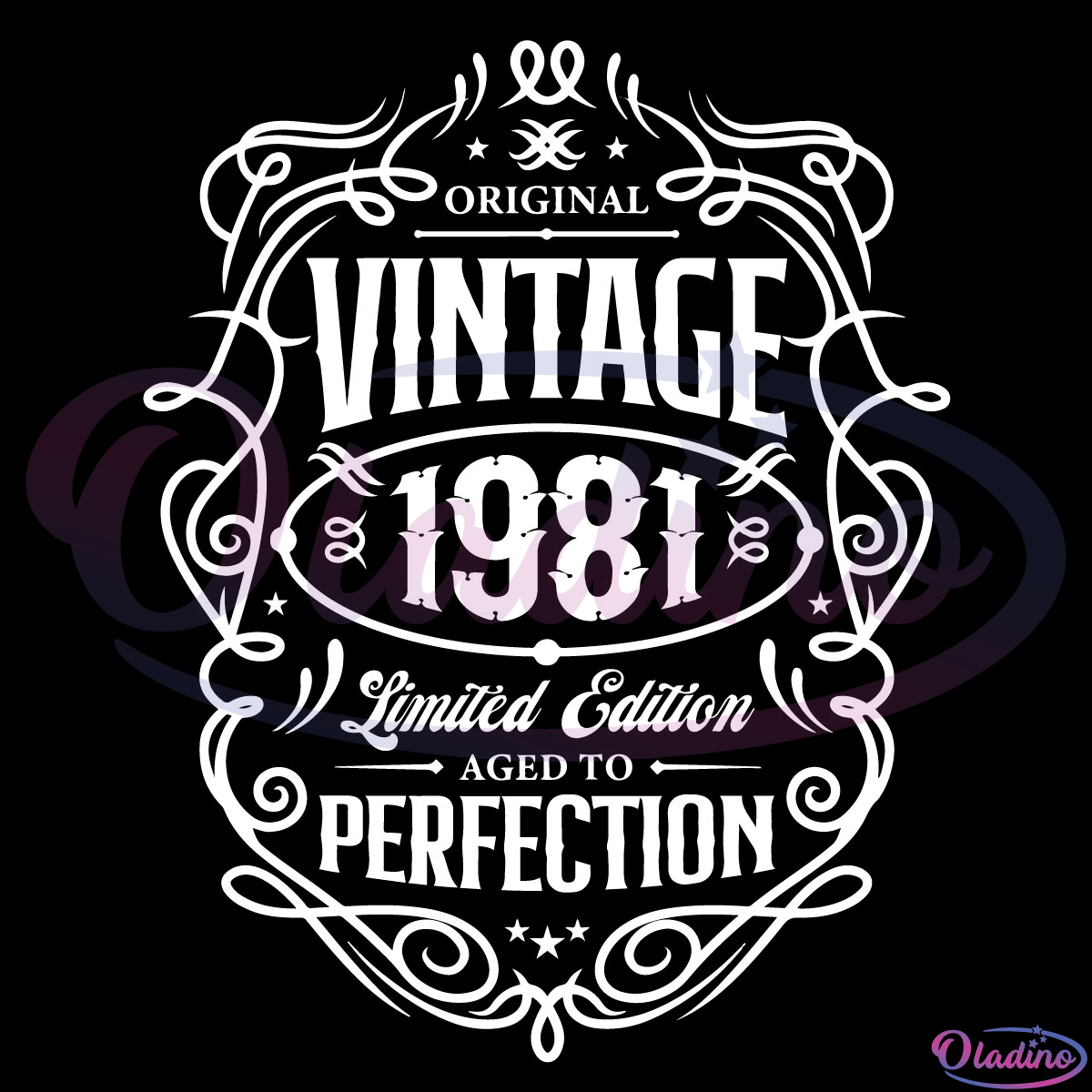 Vintage 1981 Perfection SVG Digital File, 40th Birthday Svg