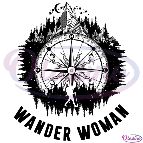 Wander Woman Hiking SVG Digital File