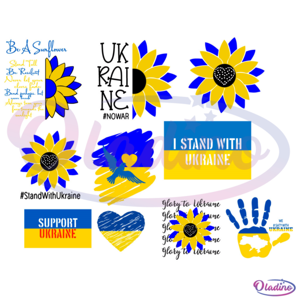 We Stay With Ukraine Banner Bundle SVG Digital File