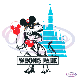 Wrong Park Dinosaur SVG Digital File