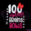100 Days Brains Bows Big Red Bow Tie SVG Digital File
