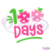 100 Days White Heart In Pink Apple SVG Digital File