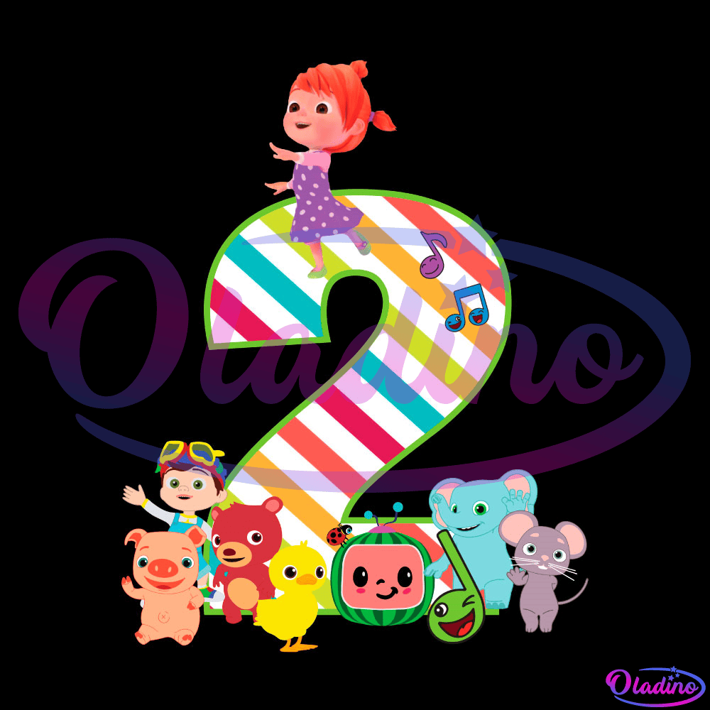 Cocomelon 2nd Birthday Clip Art