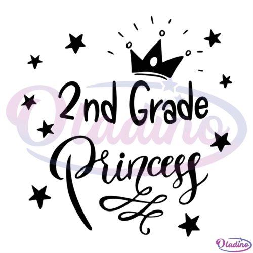 2nd grade princess SVG Digital File, 2nd SVG, 2nd grade SVG