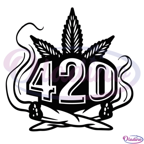 420 Weed SVG Silhouette, Cannabis Svg - Oladino