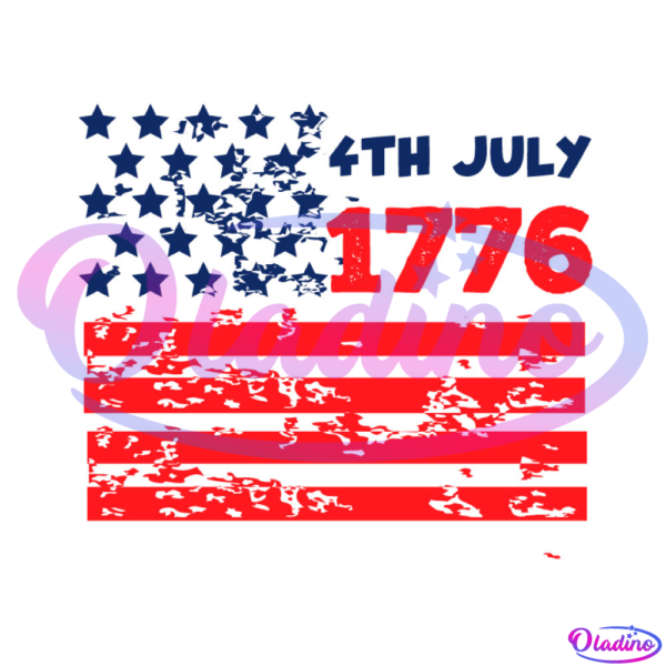 4th Of July 1776 American Flag SVG PNG Digital File