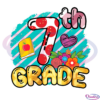 7th Grade Red Polka Dots Flower PNG Sublimation Designs