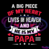A Big Piece Of My Heart Lives In Heaven And He Is My Papa SVG