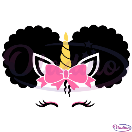 Afro Unicorn SVG Digital File