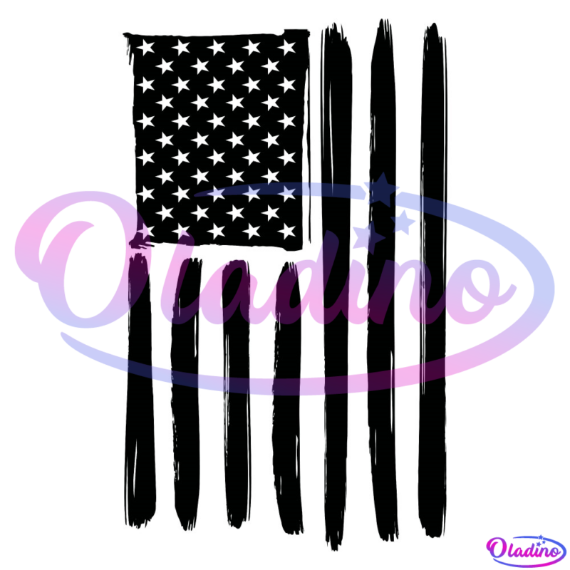 American Flag 4th Of July SVG Silhouette Digital File