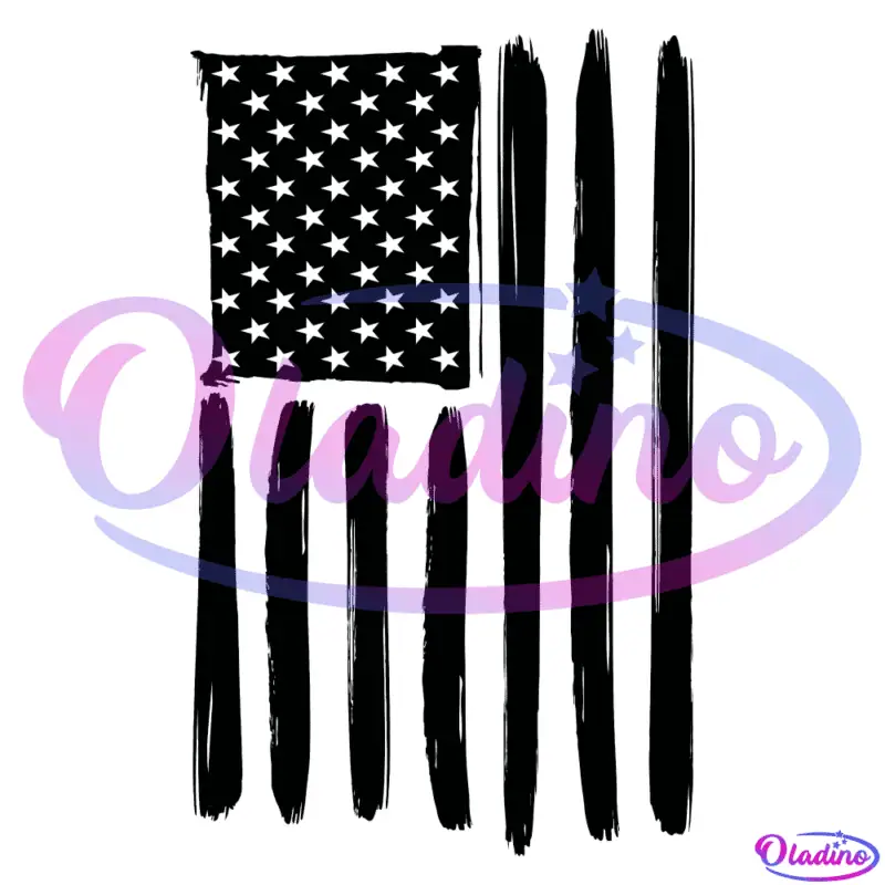 American Flag 4th Of July SVG Silhouette Digital File