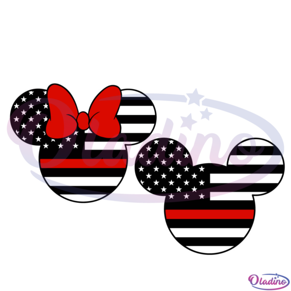 American Flag Mickey & Minnie SVG PNG Digital File